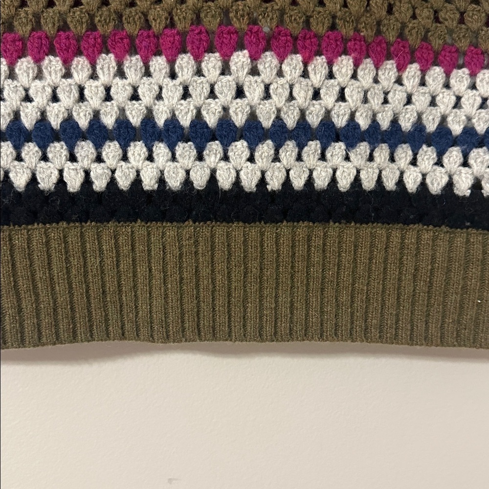 Baum Und Pferdgarten Colette Crochet Striped Wool Knit Sweater Vest Sz Medium - Picture 10 of 13